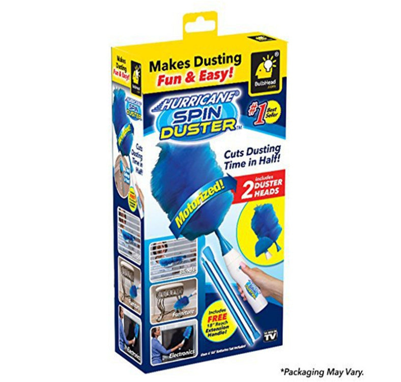 Motorized electric spin brush duster eliminates dust for house cleaning. - My Store