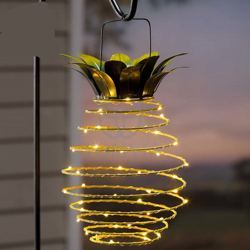 Waterproof solar pineapple lights for garden path, hanging fairy decor. - My Store