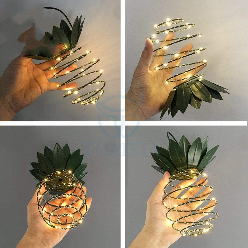 Waterproof solar pineapple lights for garden path, hanging fairy decor. - My Store