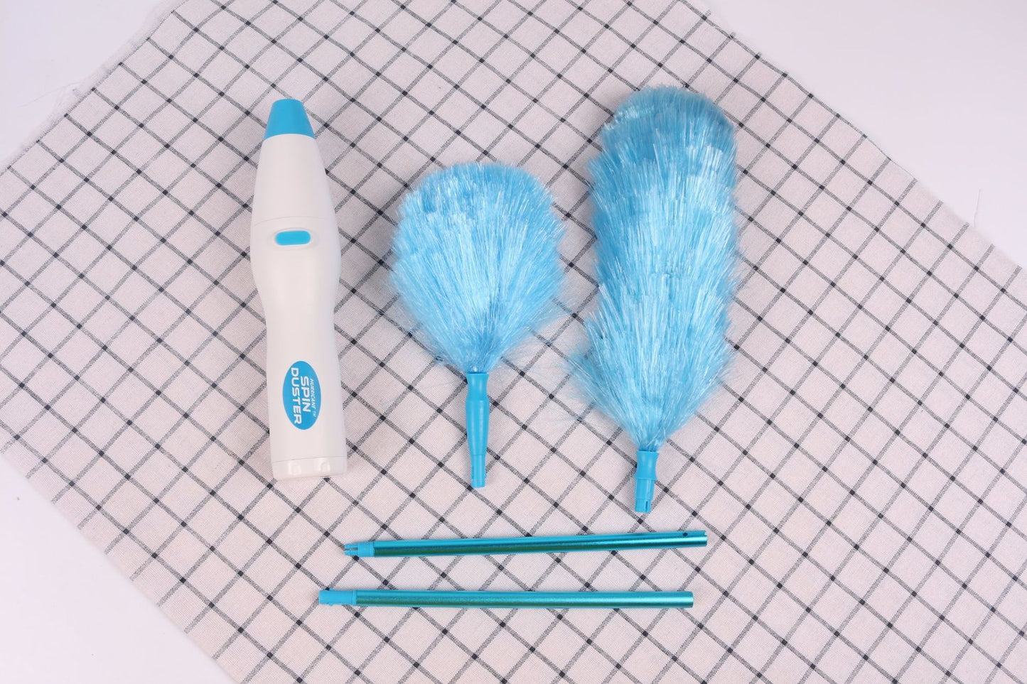 Motorized electric spin brush duster eliminates dust for house cleaning. - My Store