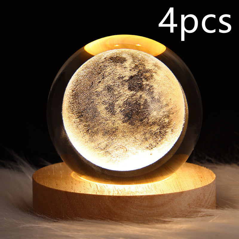 3D galaxy crystal ball lamp – LED night light decor. - My Store
