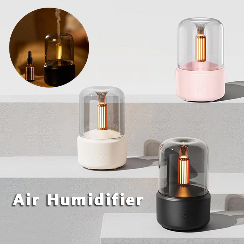 Portable Aroma Diffuser Humidifier with LED, USB, 120ml, Candlelight - My Store
