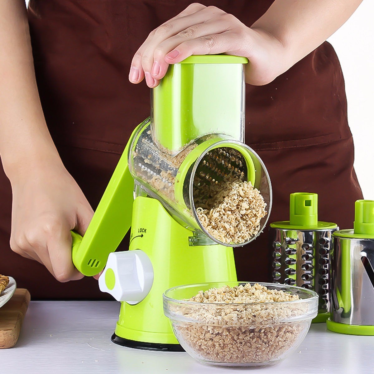 Vegetable Cutter Round Mandoline Slicer Potato Julienne Carrot Grater Cheese - My Store
