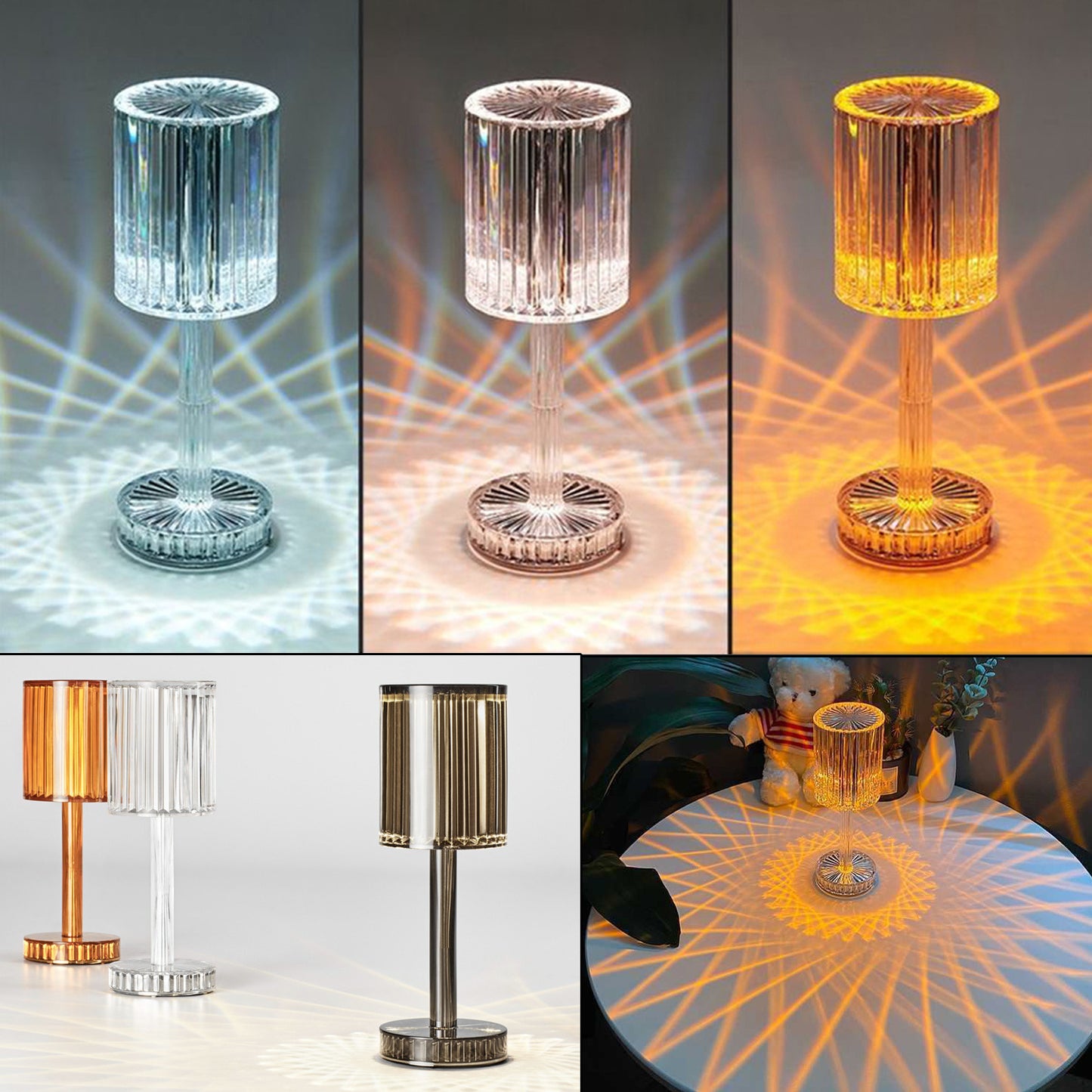 Crystal LED Table Lamp – Romantic Diamond Light for Home Decor - My Store