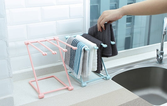 Foldable Dishcloth Shelf Kitchen Accessories Gadget Organizer - My Store
