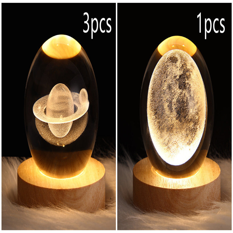 3D galaxy crystal ball lamp – LED night light decor. - My Store