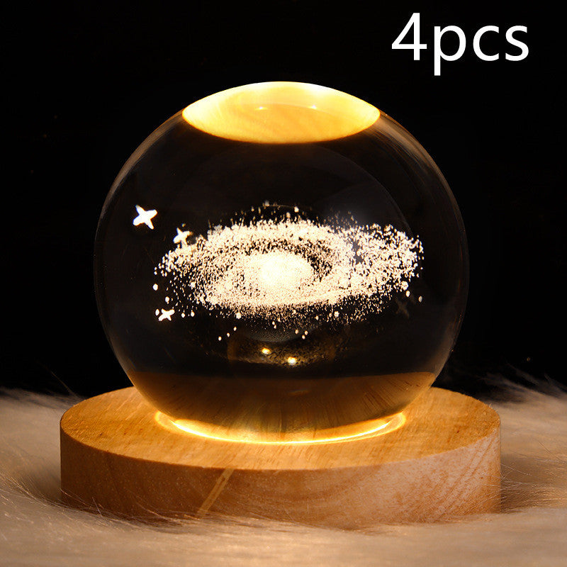 3D galaxy crystal ball lamp – LED night light decor. - My Store