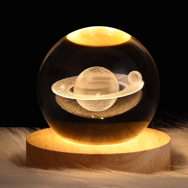 3D galaxy crystal ball lamp – LED night light decor. - My Store