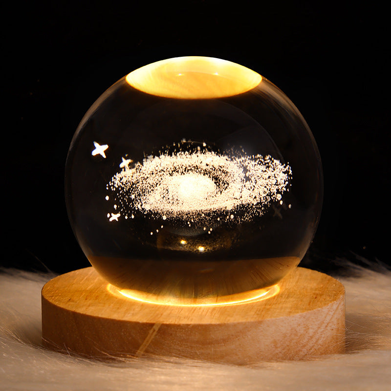 3D galaxy crystal ball lamp – LED night light decor. - My Store