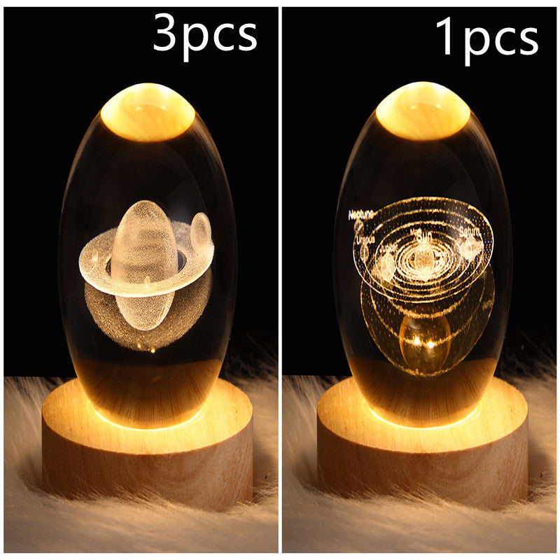 3D galaxy crystal ball lamp – LED night light decor. - My Store