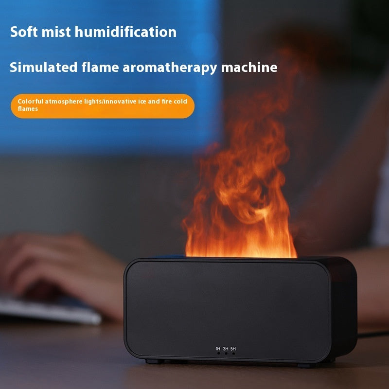 USB Flame Aroma Diffuser Humidifier with Timing Simulation Spray - My Store