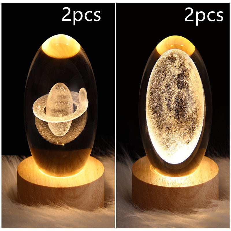 3D galaxy crystal ball lamp – LED night light decor. - My Store