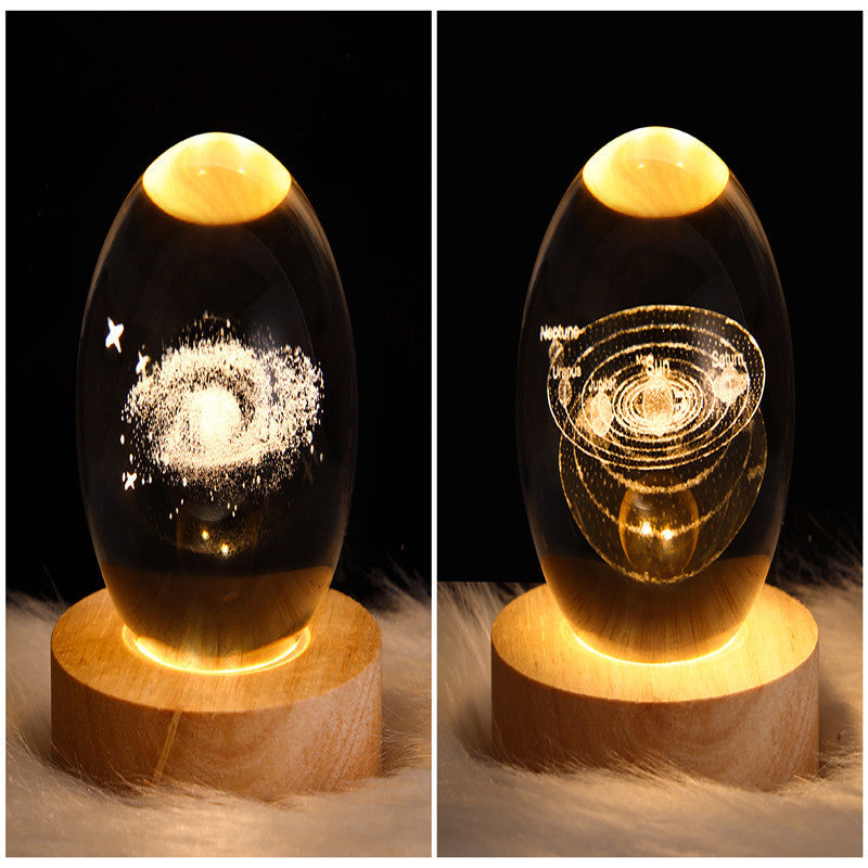 3D galaxy crystal ball lamp – LED night light decor. - My Store
