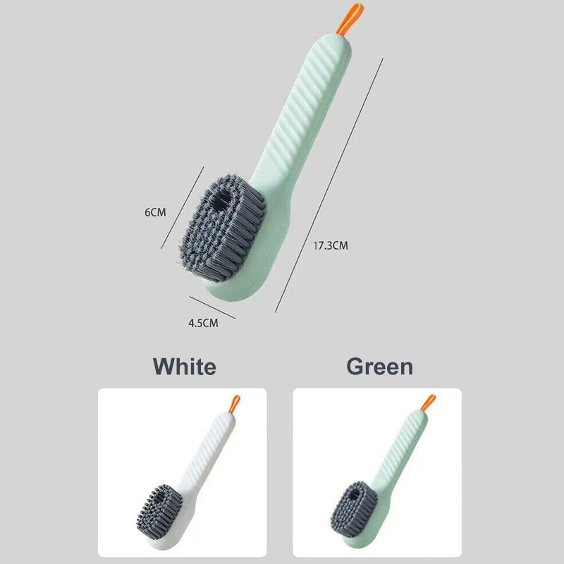 Automatic shoe cleaning brush with liquid dispenser and soft bristles. - My Store