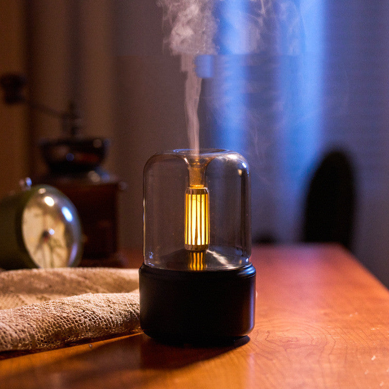 Portable Aroma Diffuser Humidifier with LED, USB, 120ml, Candlelight - My Store
