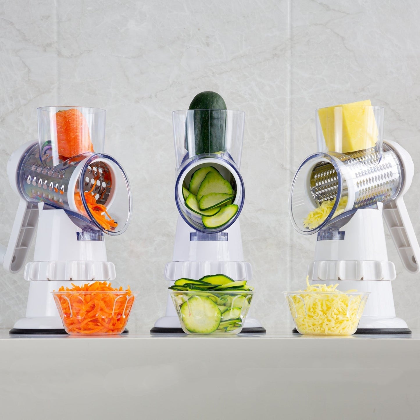 3-in-1 Manual Slicer & Grater – Kitchen Chopper Tool - My Store