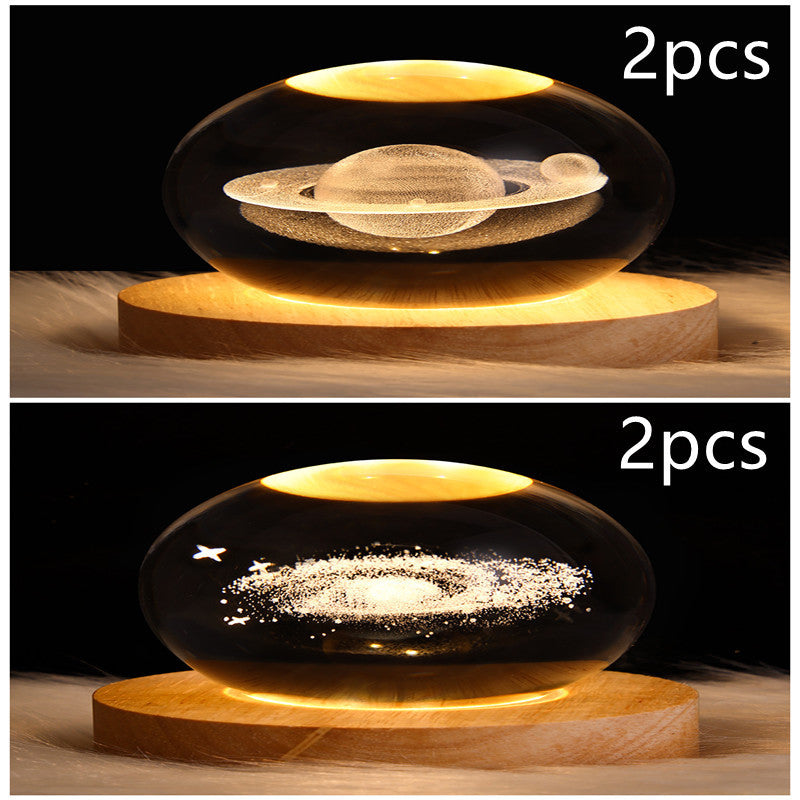 3D galaxy crystal ball lamp – LED night light decor. - My Store