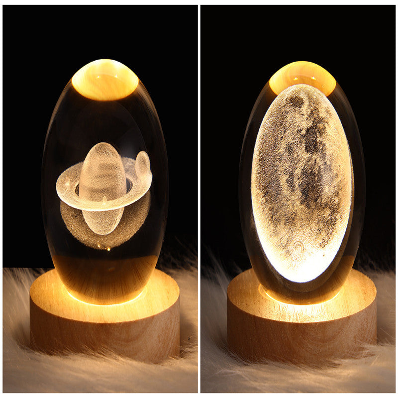 3D galaxy crystal ball lamp – LED night light decor. - My Store