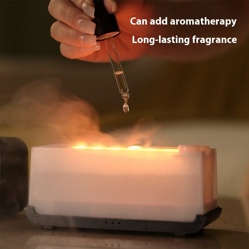 USB Flame Aroma Diffuser Humidifier with Timing Simulation Spray - My Store