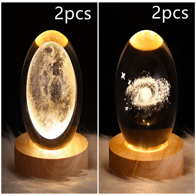 3D galaxy crystal ball lamp – LED night light decor. - My Store
