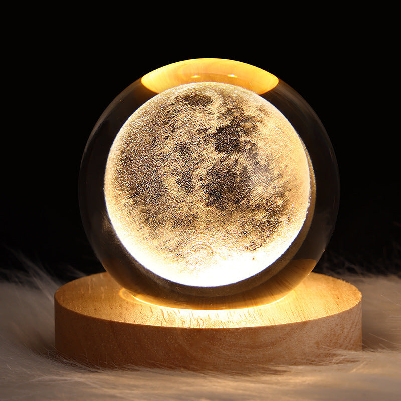 3D galaxy crystal ball lamp – LED night light decor. - My Store
