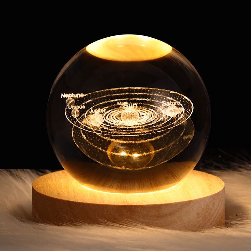 3D galaxy crystal ball lamp – LED night light decor. - My Store