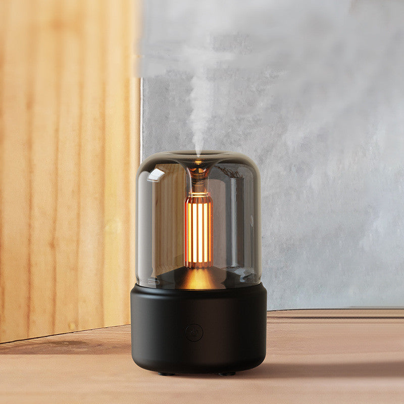 Portable Aroma Diffuser Humidifier with LED, USB, 120ml, Candlelight - My Store
