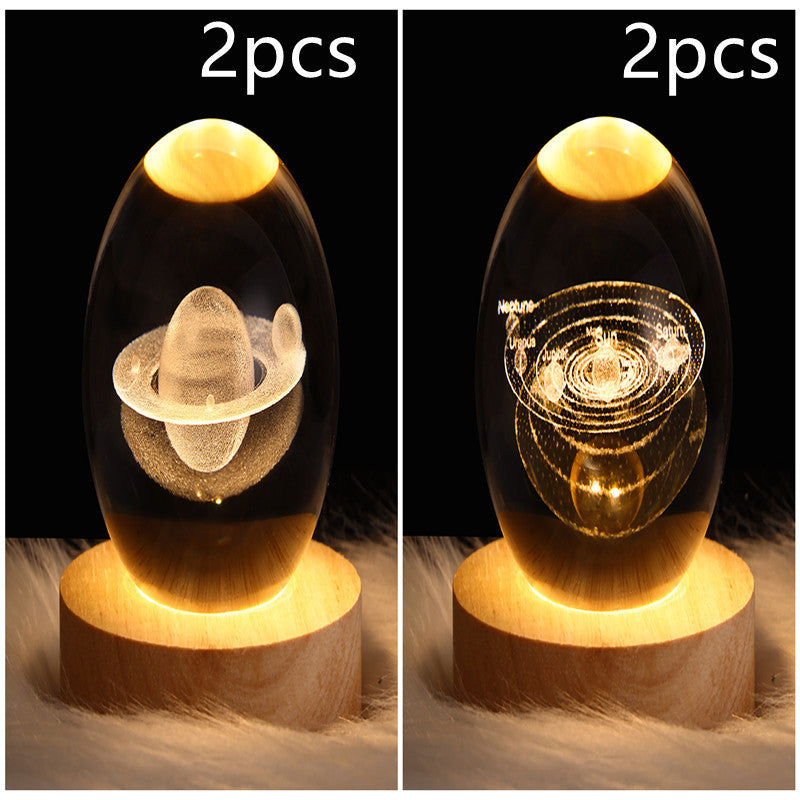 3D galaxy crystal ball lamp – LED night light decor. - My Store