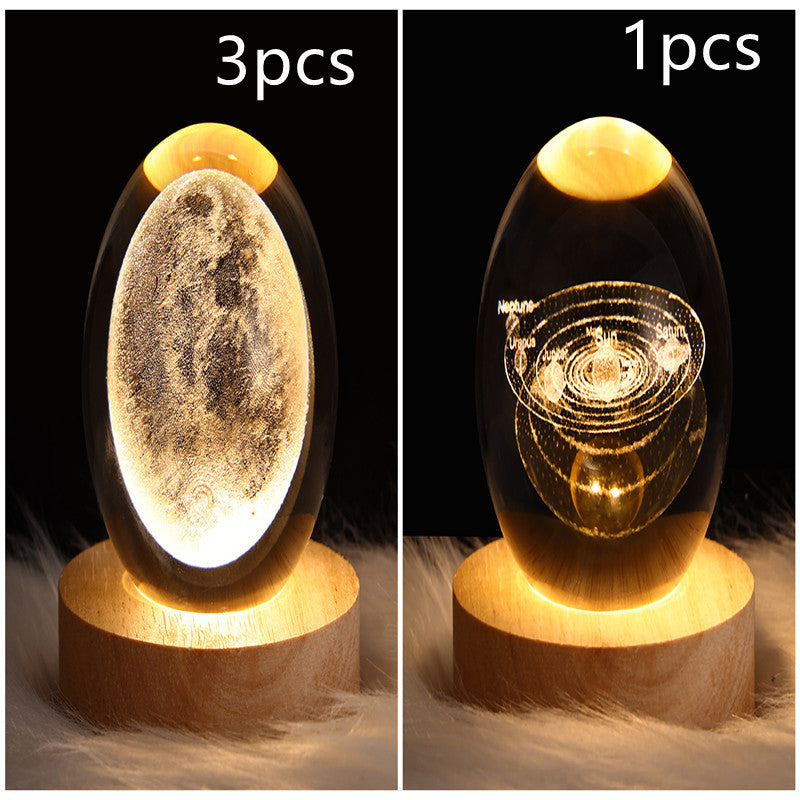 3D galaxy crystal ball lamp – LED night light decor. - My Store