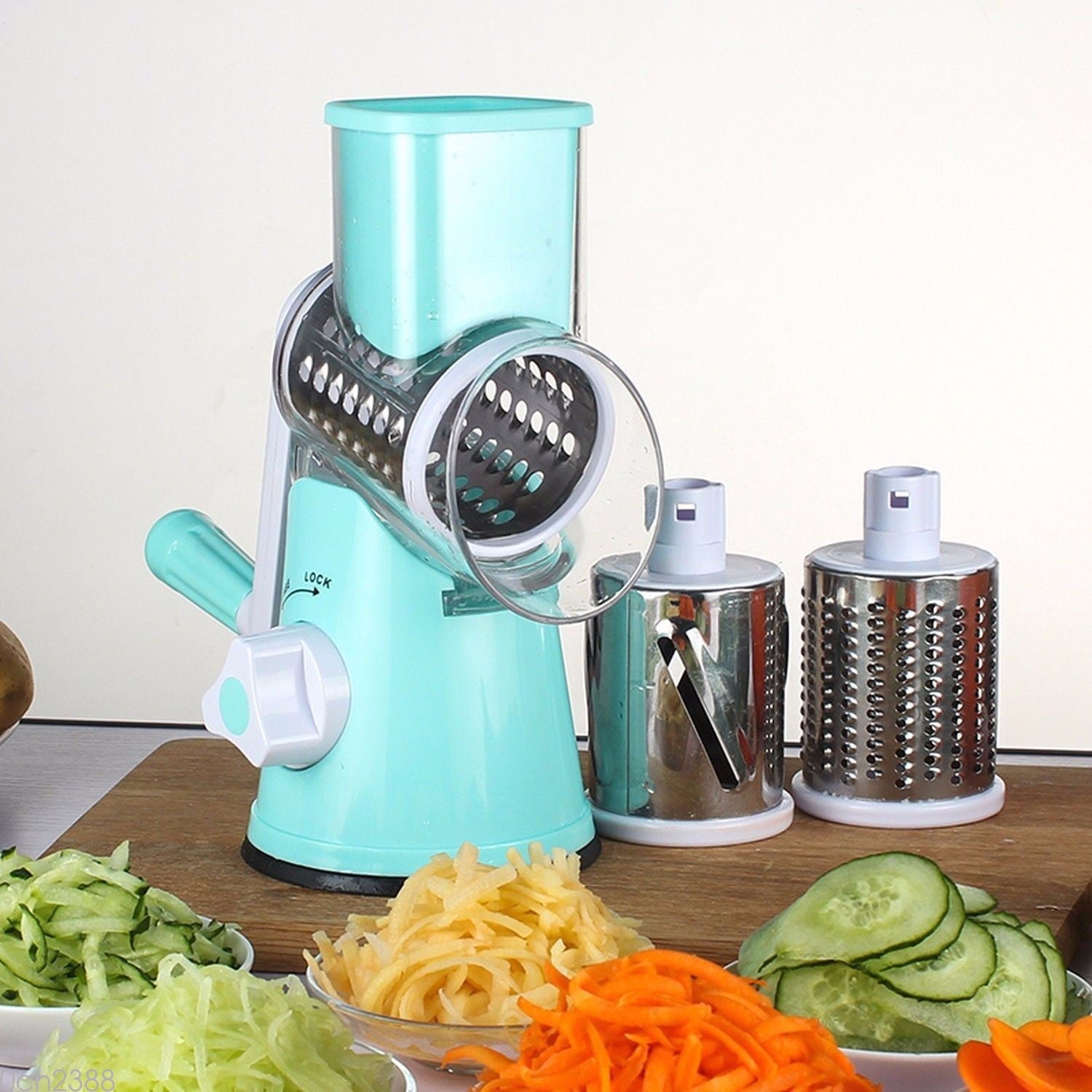 Vegetable Cutter Round Mandoline Slicer Potato Julienne Carrot Grater Cheese - My Store