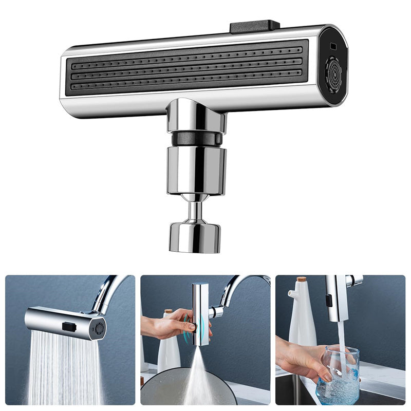 Universal rotating waterfall faucet nozzle – splash-proof, multifunctional kitchen gadget. - My Store