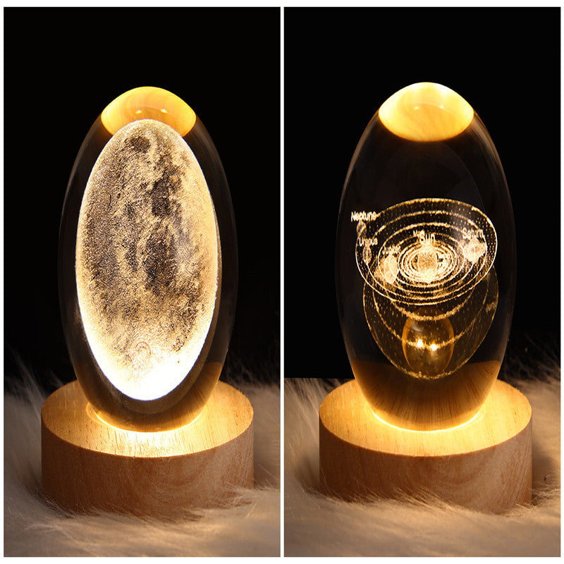 3D galaxy crystal ball lamp – LED night light decor. - My Store