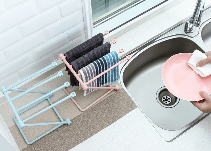 Foldable Dishcloth Shelf Kitchen Accessories Gadget Organizer - My Store