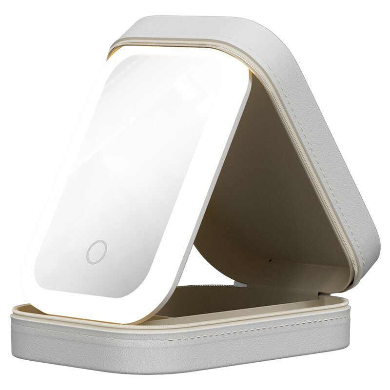 Portable Makeup Storage Box with LED Mirror and Organizer - My Store