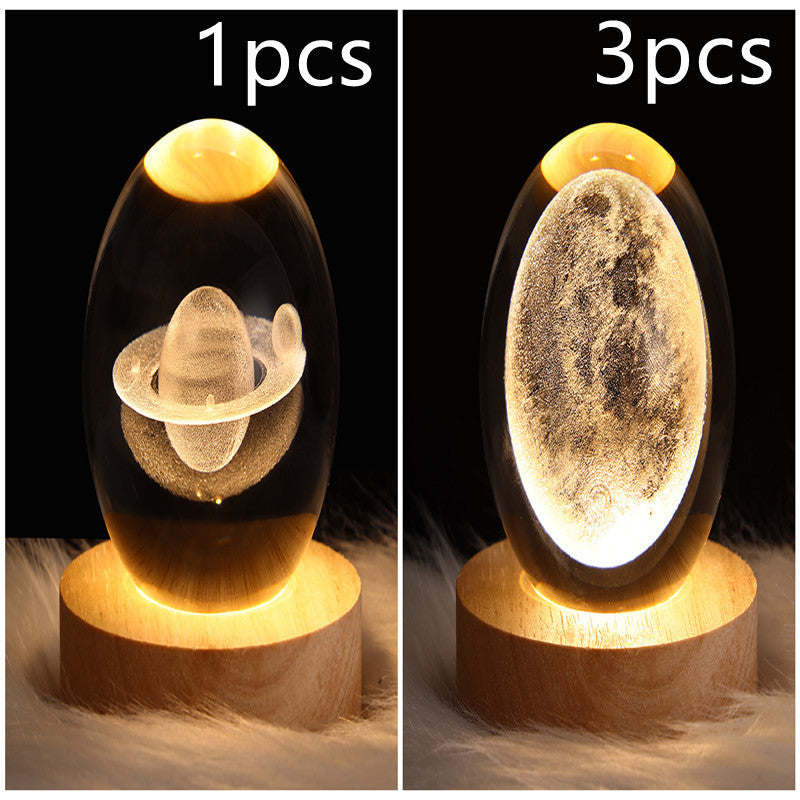 3D galaxy crystal ball lamp – LED night light decor. - My Store