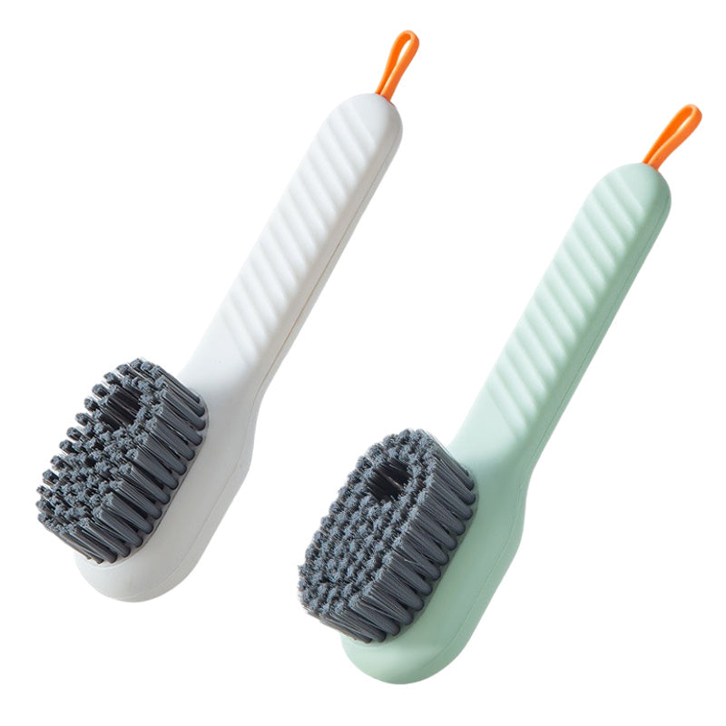 Automatic shoe cleaning brush with liquid dispenser and soft bristles. - My Store